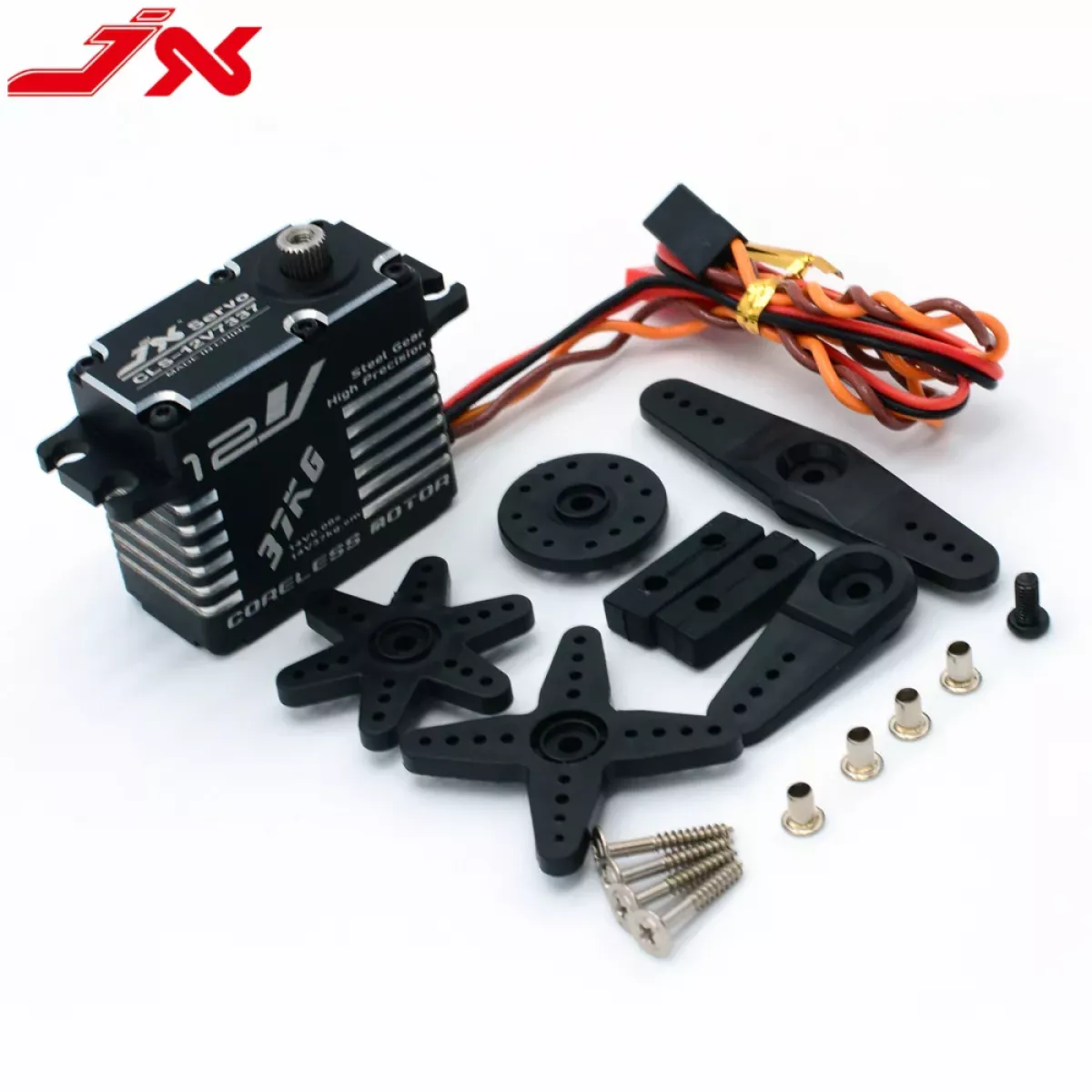 JX Servo CLS-12V7337 — 37кг·см@14В, мощный цифровой coreless серво с метал. шестернями для RC моделей JX Servo CLS-12V7337 — 37кг·см@14В, мощный цифровой coreless серво с метал. шестернями для RC моделей