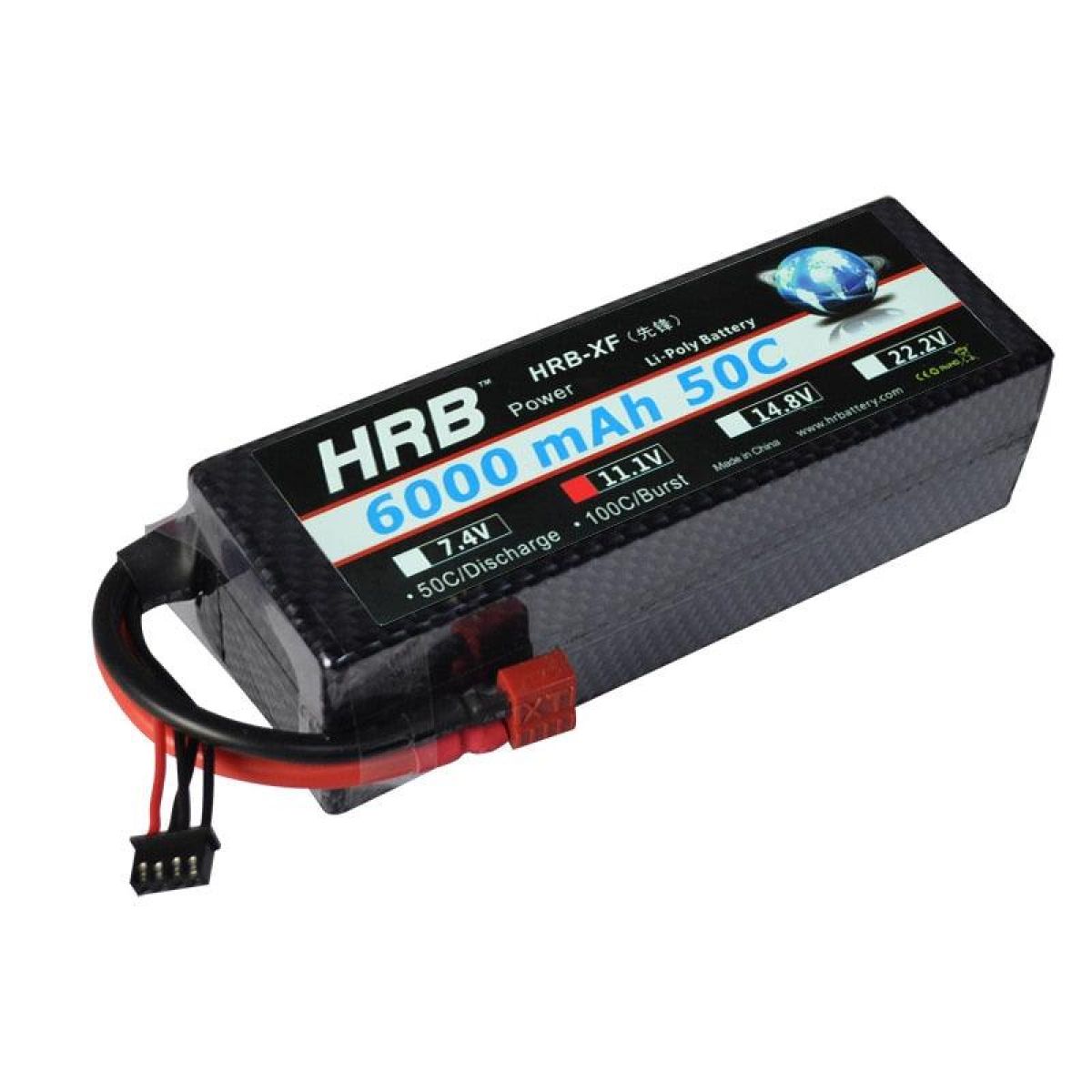 HRB LiPo аккумулятор 3S 11.1V 6000mAh 50C T Deans XT60 EC5 XT90 жёсткий кейс для RC авто, дрона, FPV HRB LiPo аккумулятор 3S 11.1V 6000mAh 50C T Deans XT60 EC5 XT90 жёсткий кейс для RC авто, дрона, FPV