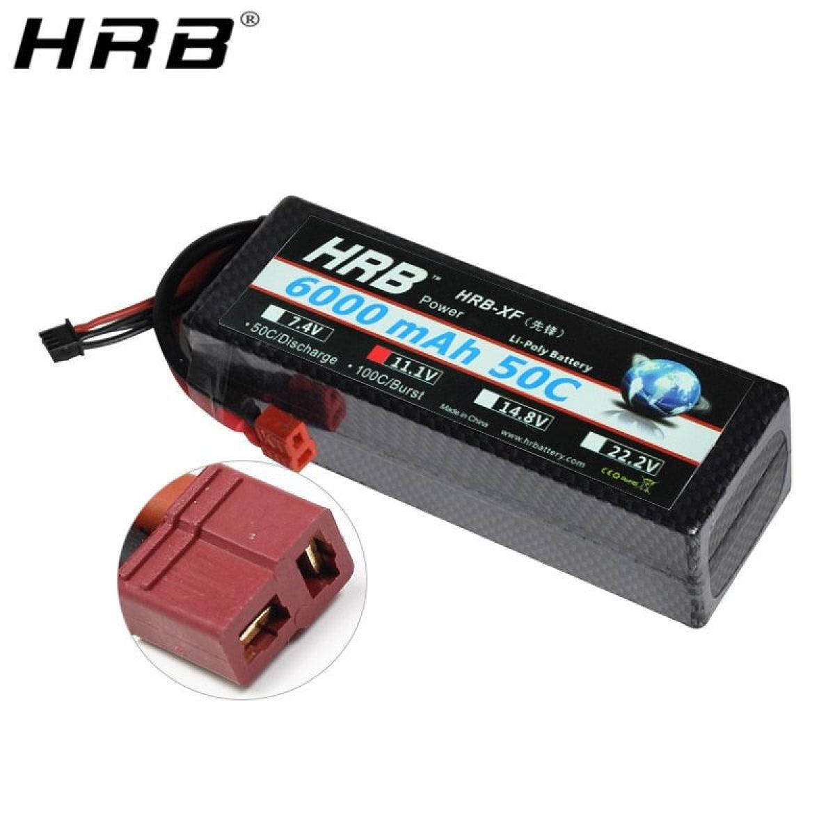 HRB LiPo аккумулятор 3S 11.1V 6000mAh 50C T Deans XT60 EC5 XT90 жёсткий кейс для RC авто, дрона, FPV HRB LiPo аккумулятор 3S 11.1V 6000mAh 50C T Deans XT60 EC5 XT90 жёсткий кейс для RC авто, дрона, FPV