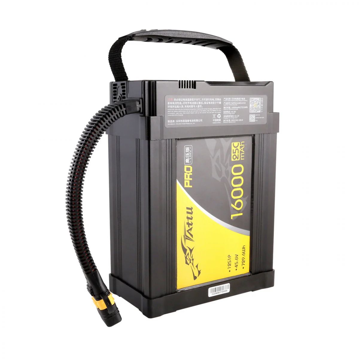 Аккумулятор Tattu Pro NMC 16000mAh 45.6V 25C 12S1P HV Smart с разъемом AS150U-F для агродронов Аккумулятор Tattu Pro NMC 16000mAh 45.6V 25C 12S1P HV Smart с разъемом AS150U-F для агродронов