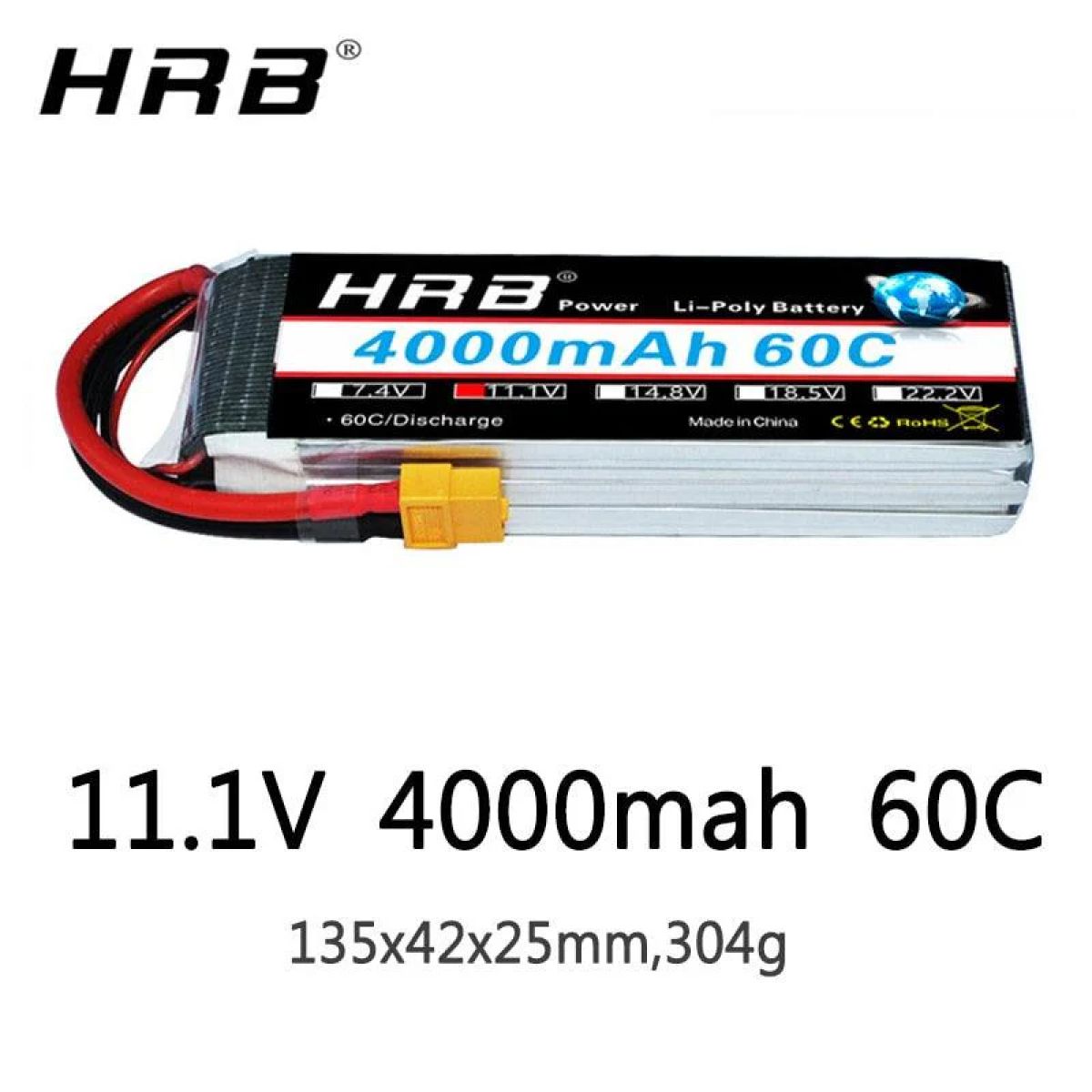 Аккумулятор HRB 3S 11.1V LiPo 4000mAh 60C XT60/XT90/T/Deans/EC5/XT90-S для Trex 500 FPV Дрон Авто Лодка Аккумулятор HRB 3S 11.1V LiPo 4000mAh 60C XT60/XT90/T/Deans/EC5/XT90-S для Trex 500 FPV Дрон Авто Лодка