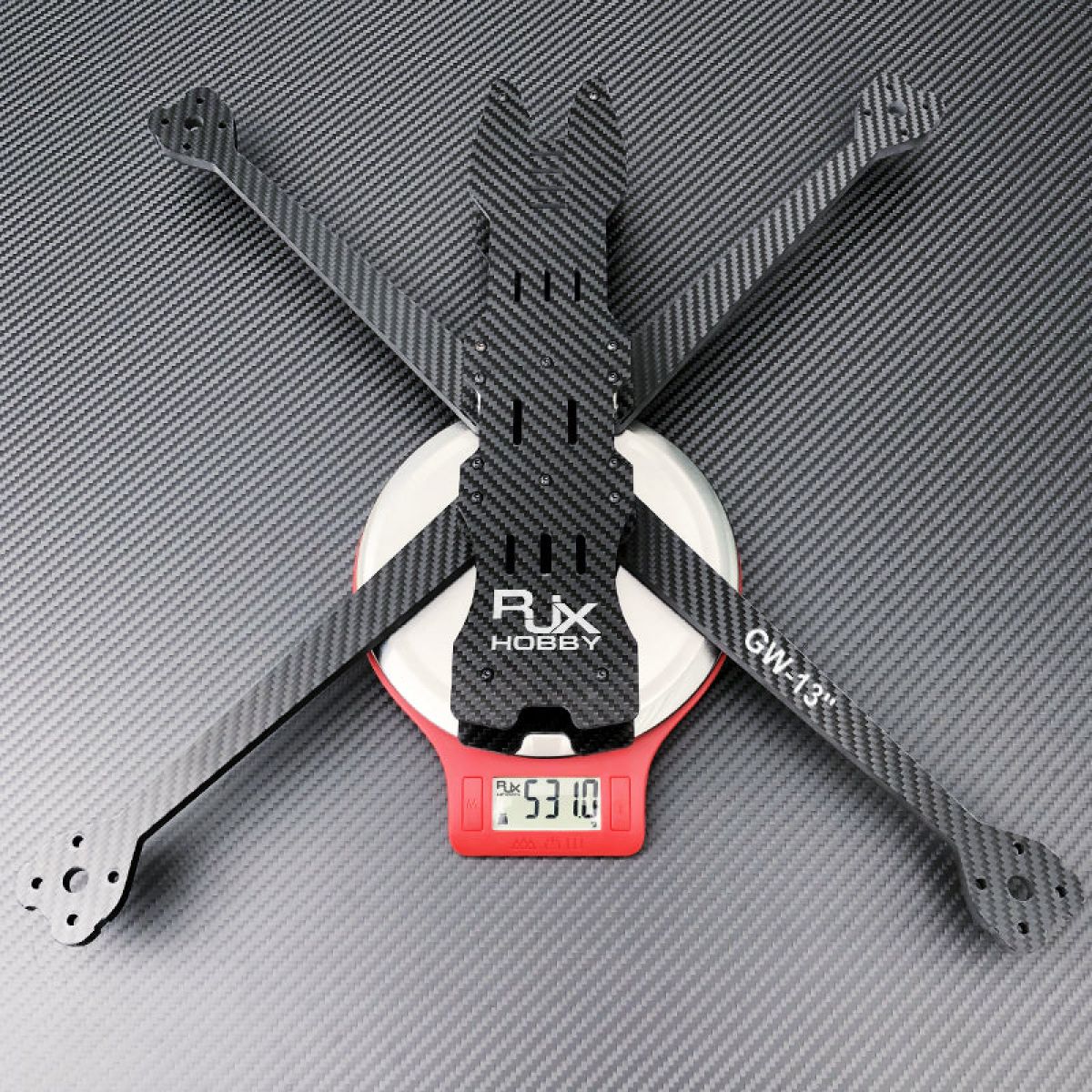 Карбоновая рама RJXHOBBY GW-13 525мм, твил, матовая, 13" FPV дальнего радиуса, Frame Kit Карбоновая рама RJXHOBBY GW-13 525мм, твил, матовая, 13" FPV дальнего радиуса, Frame Kit