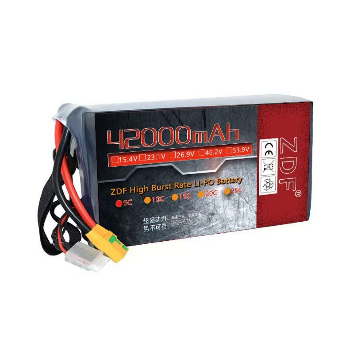 ZDF аккумулятор 6S 23.1V 12000–42000mAh 15C твердотельный для сельскохозяйственных дронов ZDF аккумулятор 6S 23.1V 12000–42000mAh 15C твердотельный для сельскохозяйственных дронов
