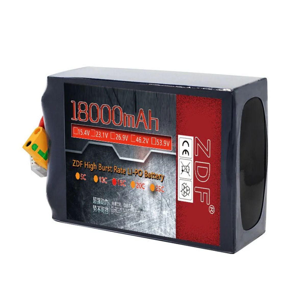 ZDF аккумулятор 6S 23.1V 12000–42000mAh 15C твердотельный для сельскохозяйственных дронов ZDF аккумулятор 6S 23.1V 12000–42000mAh 15C твердотельный для сельскохозяйственных дронов