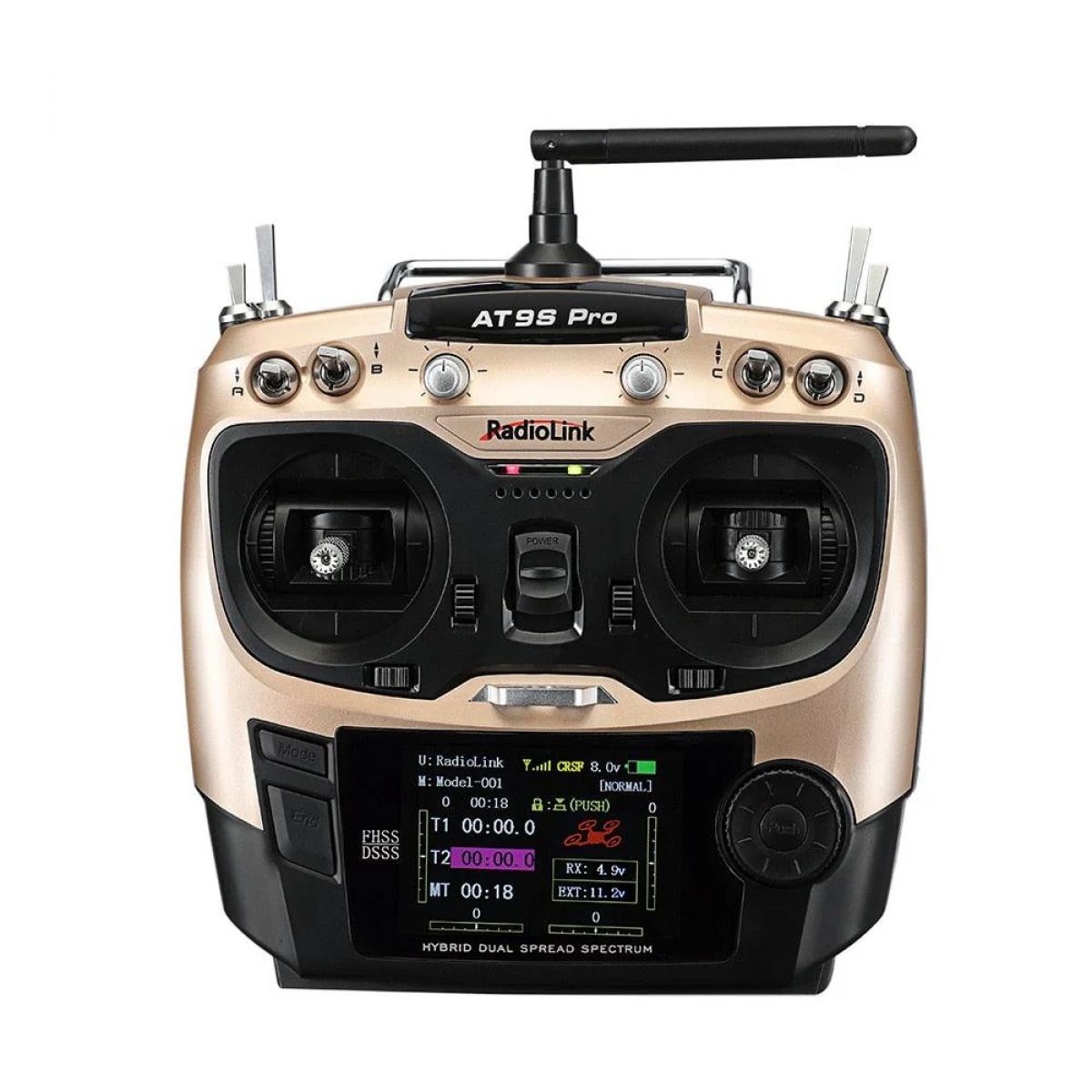 Аппаратура управления RadioLink AT9S PRO 2.4G 12CH Mode2 с приёмником R9DS для RC самолётов и дронов Аппаратура управления RadioLink AT9S PRO 2.4G 12CH Mode2 с приёмником R9DS для RC самолётов и дронов