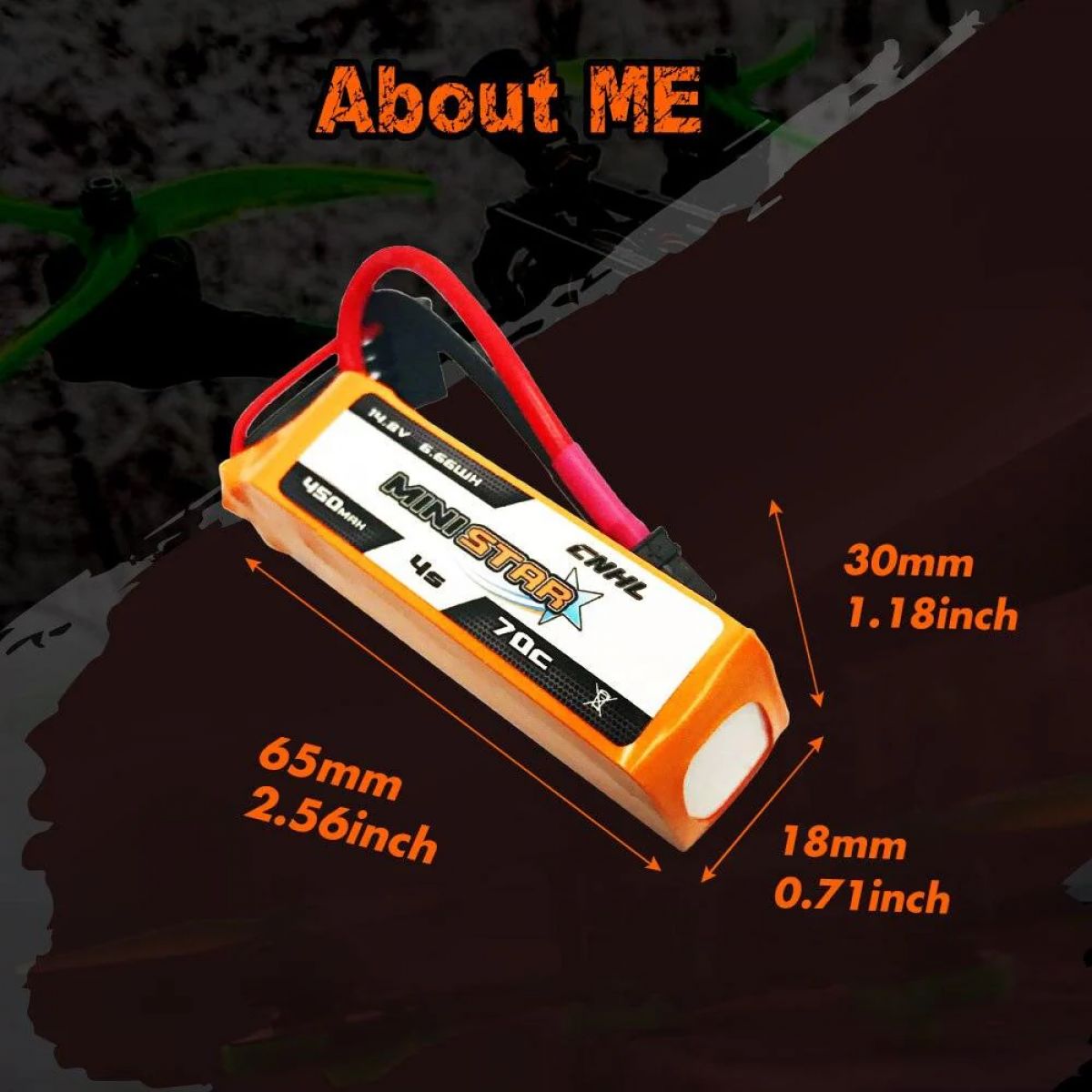 Комплект 4 шт. CNHL Lipo 4S 14.8V 450mAh 70C MiniStar XT30 для FPV дронов CineBee Whoop Toothpick Комплект 4 шт. CNHL Lipo 4S 14.8V 450mAh 70C MiniStar XT30 для FPV дронов CineBee Whoop Toothpick
