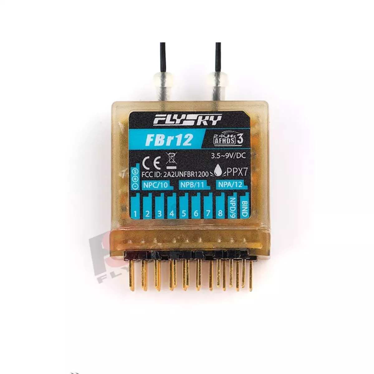 FlySky FBr12 — 12-канальный приёмник для пультов PL18, NB4, NB4LE FlySky FBr12 — 12-канальный приёмник для пультов PL18, NB4, NB4LE