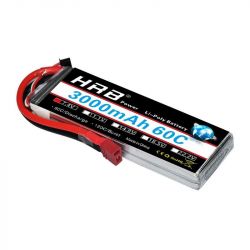 Аккумулятор HRB Lipo 2S 7.4V 3000mAh 60C для RC Car, UAV, Drone, RC Truck, RC Airplane, 1/16, 1/14