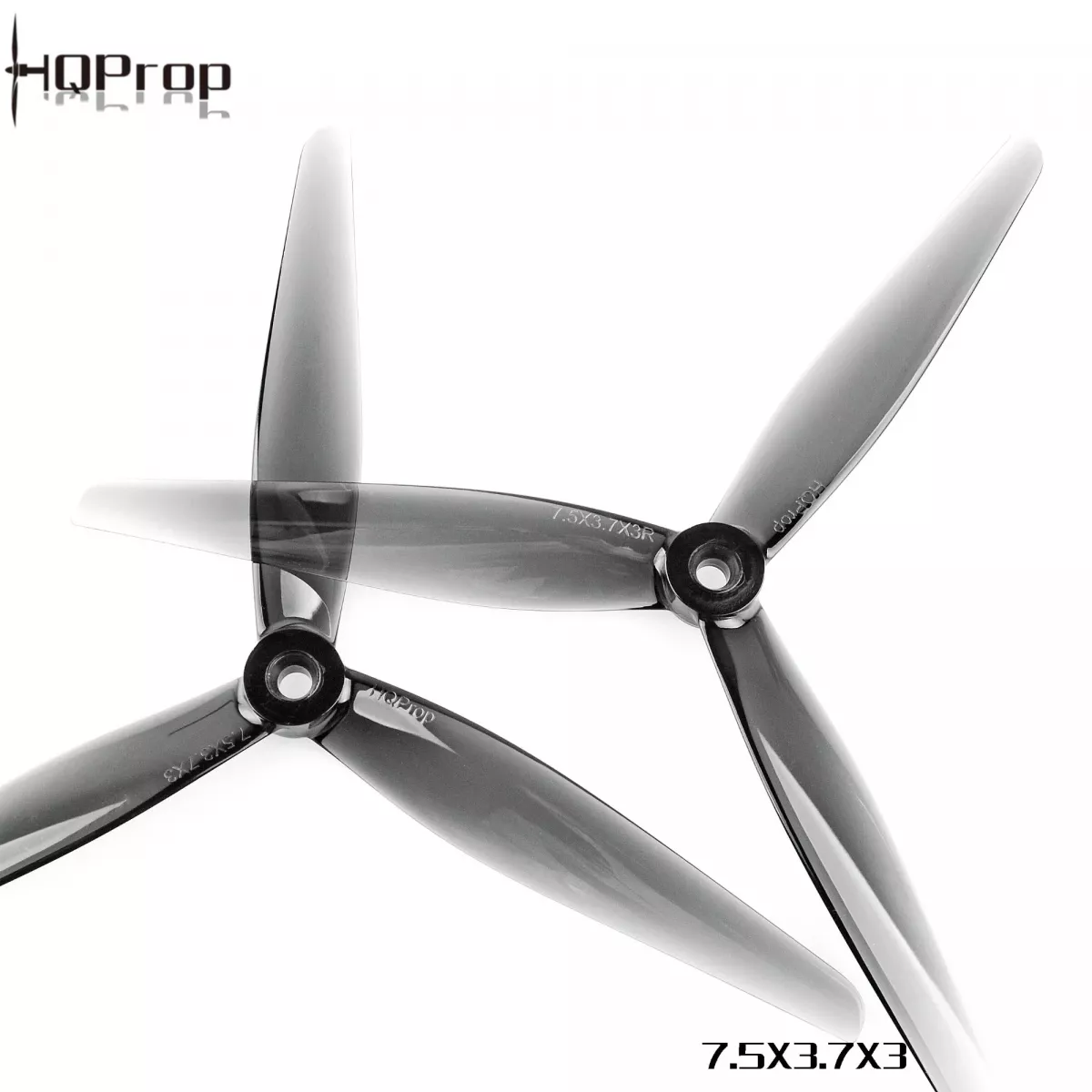 Пропеллер GEPRC HQProp 7.5x3.7x3 для FPV, 3-лопастной, 7.5", 5мм, для дронов 7" Long Range Пропеллер GEPRC HQProp 7.5x3.7x3 для FPV, 3-лопастной, 7.5", 5мм, для дронов 7" Long Range