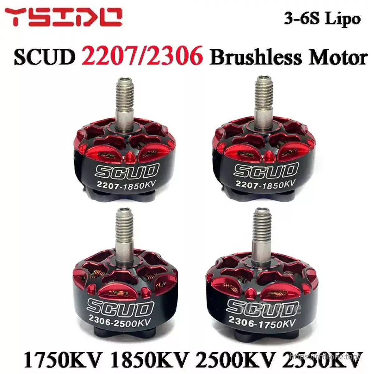 Бесколлекторный мотор YSIDO SCUD 2207/2306 1750KV/1850KV/2500KV/2550KV 3–6S для FPV дронов 5"/6" Бесколлекторный мотор YSIDO SCUD 2207/2306 1750KV/1850KV/2500KV/2550KV 3–6S для FPV дронов 5"/6"