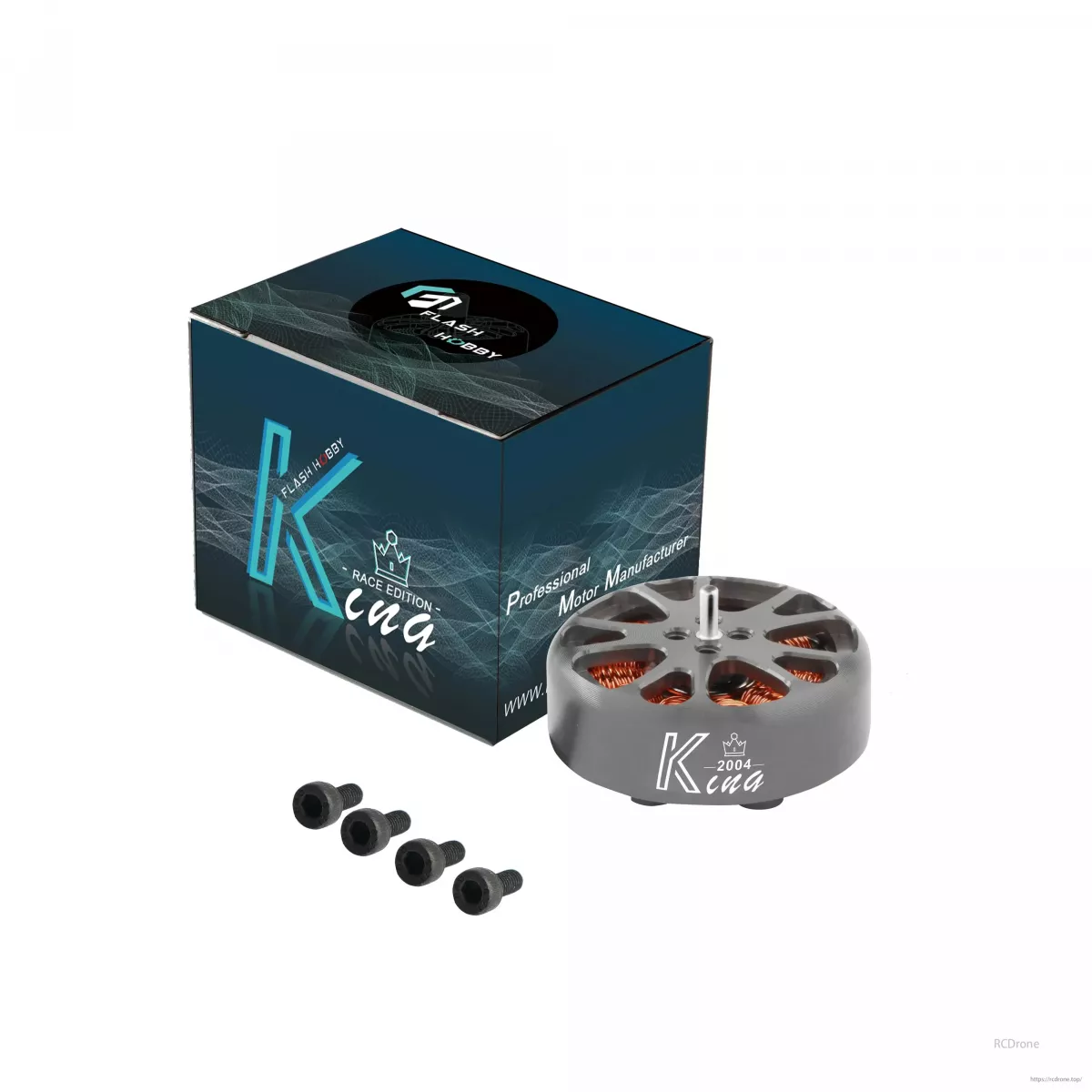 Бесколлекторный мотор FlashHobby KING K2004 1750KV/1900KV/2100KV/3150KV 3-6S для FPV дрона 4-5" Бесколлекторный мотор FlashHobby KING K2004 1750KV/1900KV/2100KV/3150KV 3-6S для FPV дрона 4-5"