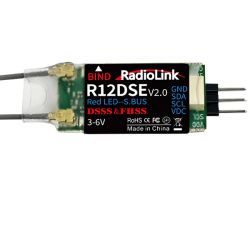 RadioLink R12DSE V2.0 2.4ГГц 12CH SBUS/PPM приёмник с DSSS&FHSS и встроенной телеметрией