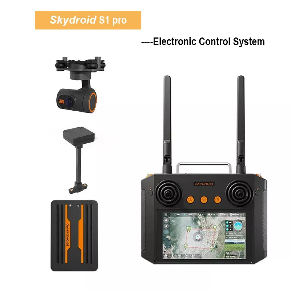 Система управления Skydroid S1 PRO: интегрированный пульт ДУ с LED и камерой для RC дронов, авто, лодок Система управления Skydroid S1 PRO: интегрированный пульт ДУ с LED и камерой для RC дронов, авто, лодок