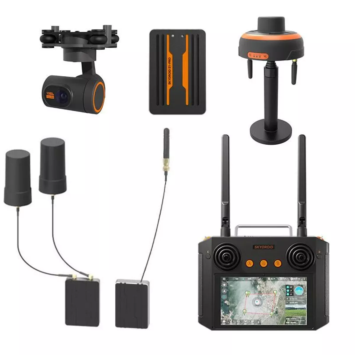 Система управления Skydroid S1 PRO: интегрированный пульт ДУ с LED и камерой для RC дронов, авто, лодок Система управления Skydroid S1 PRO: интегрированный пульт ДУ с LED и камерой для RC дронов, авто, лодок