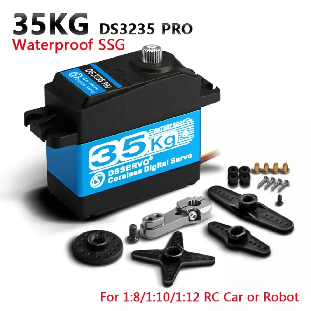 Цифровой сервопривод DSServo DS3225/DS3235 Pro 25кг/35кг, coreless, стальной, для Arduino и RC Цифровой сервопривод DSServo DS3225/DS3235 Pro 25кг/35кг, coreless, стальной, для Arduino и RC