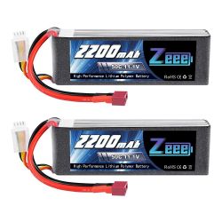 2 шт. Zeee LiPo 11.1В 3S 2200мАч 50C с разъёмом Deans для RC авто, дрона, самолёта, FPV, лодки
