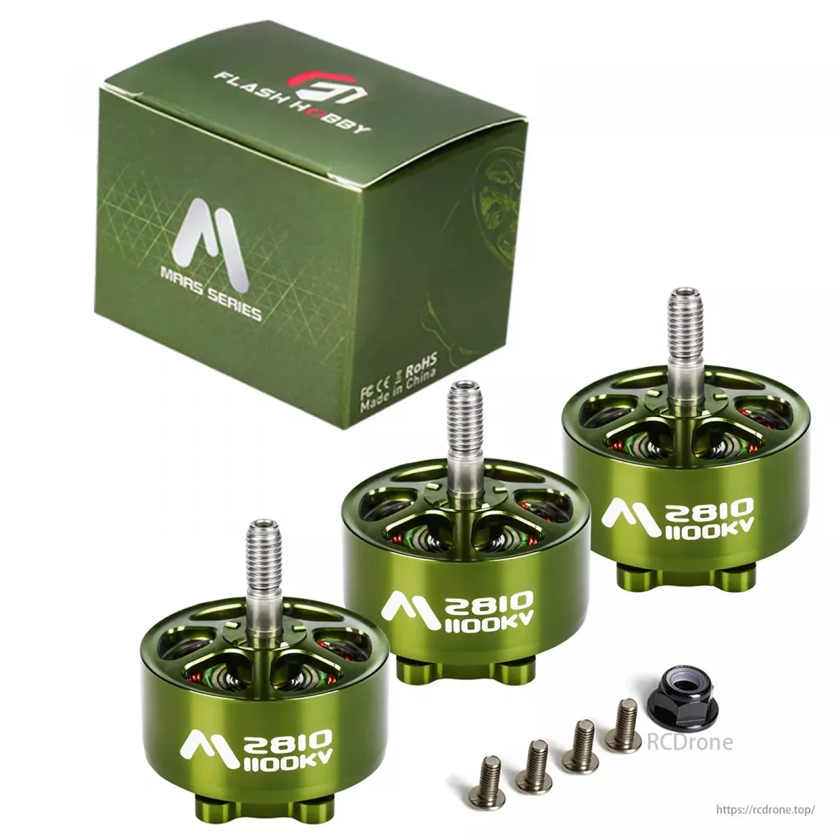 Бесколлекторные моторы Flashhobby Mars M2810 1100KV 3-6S (4шт) для FPV фристайл и дальних дронов Бесколлекторные моторы Flashhobby Mars M2810 1100KV 3-6S (4шт) для FPV фристайл и дальних дронов