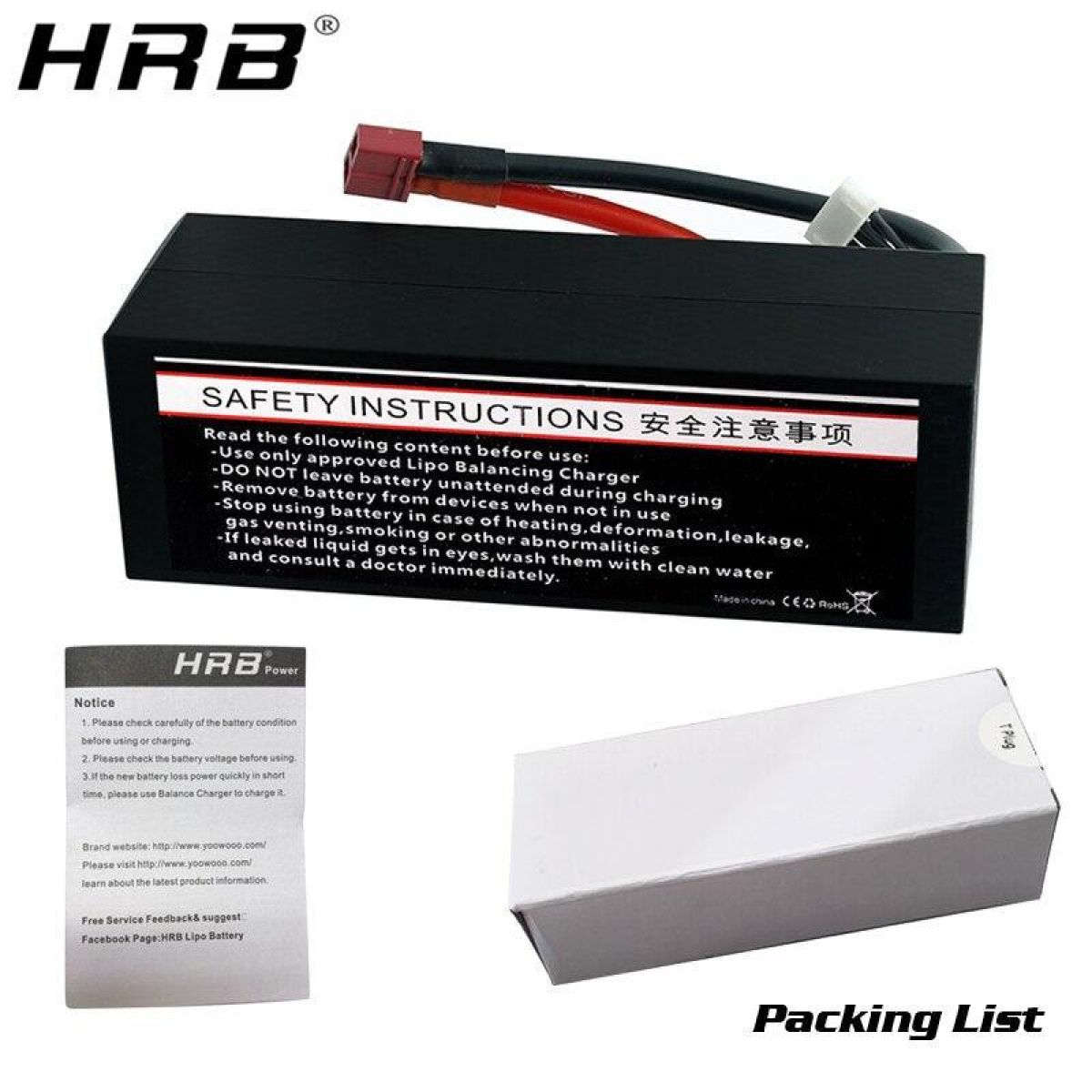 HRB 4S 14.8V 6000mAh LiPo аккумулятор 50C Hard Case Deans T XR60 XT90 EC5 для RC авто, лодок, вертолетов HRB 4S 14.8V 6000mAh LiPo аккумулятор 50C Hard Case Deans T XR60 XT90 EC5 для RC авто, лодок, вертолетов