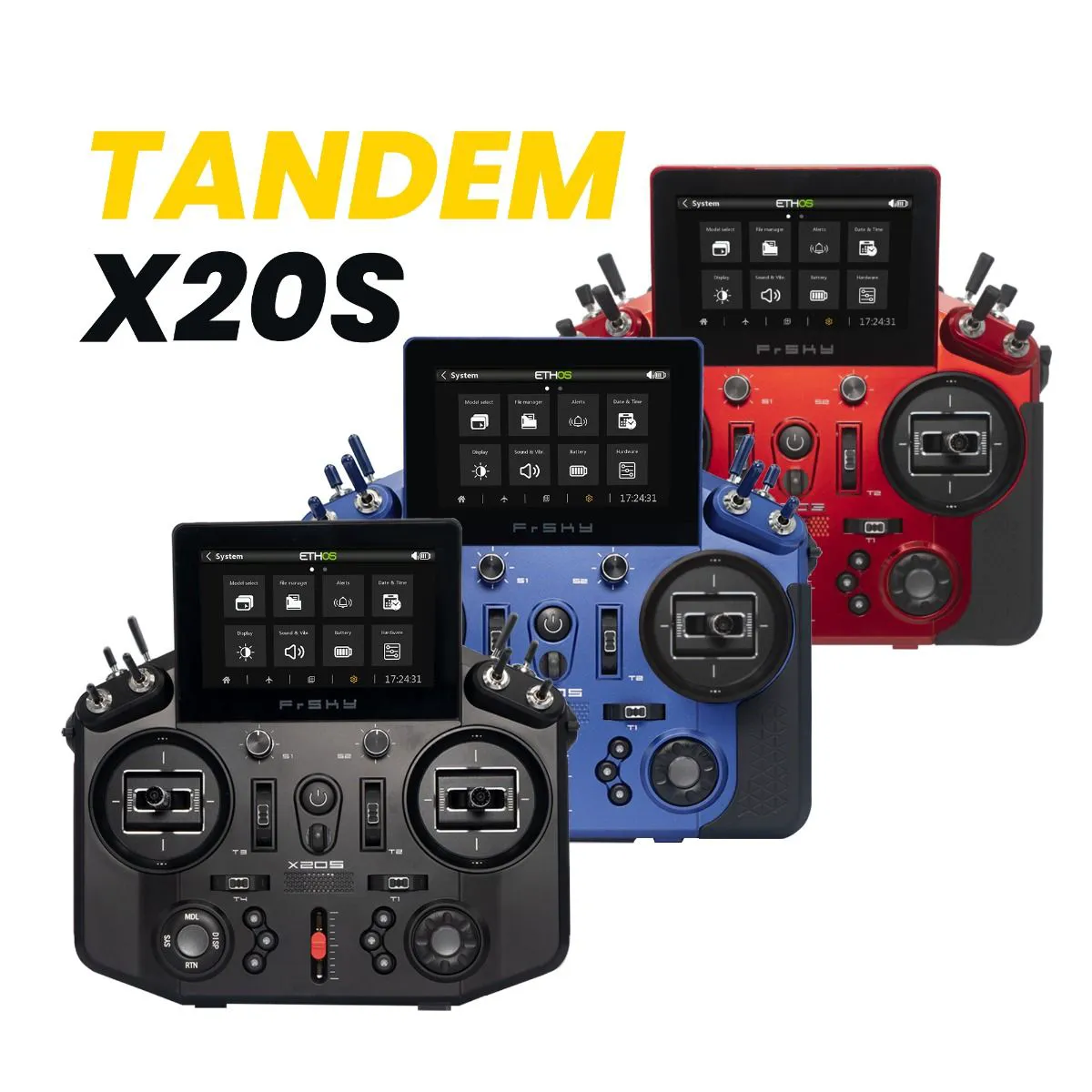 Аппаратура FrSky Ethos Tandem X20/X20S/X20HD/X20Pro с 900M/2.4G RF модулем для FPV дронов и самолетов Аппаратура FrSky Ethos Tandem X20/X20S/X20HD/X20Pro с 900M/2.4G RF модулем для FPV дронов и самолетов
