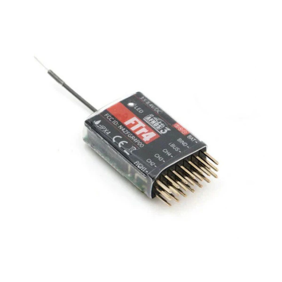 FLYSKY FTr4 2.4 ГГц 4-канальный приёмник, S-Bus/i-Bus/PPM/PWM, для NB4 и PL18 FLYSKY FTr4 2.4 ГГц 4-канальный приёмник, S-Bus/i-Bus/PPM/PWM, для NB4 и PL18