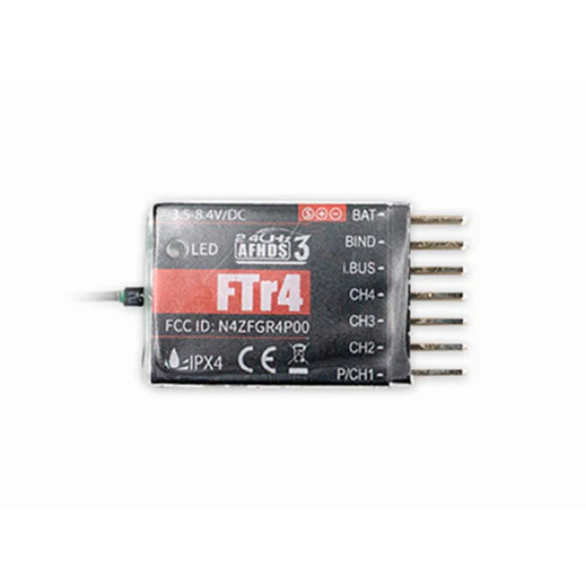 FLYSKY FTr4 2.4 ГГц 4-канальный приёмник, S-Bus/i-Bus/PPM/PWM, для NB4 и PL18 FLYSKY FTr4 2.4 ГГц 4-канальный приёмник, S-Bus/i-Bus/PPM/PWM, для NB4 и PL18