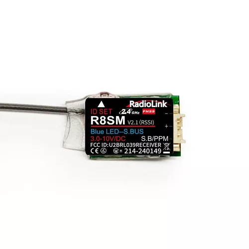 RadioLink R8SM 8-канальный мини-приёмник 2.4GHz SBUS/PPM для гоночных дронов
