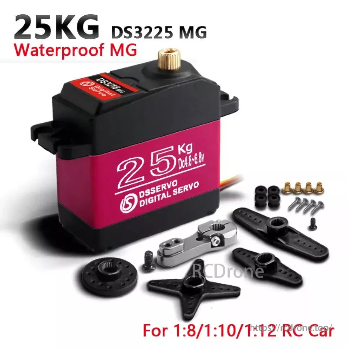 Сервопривод DSServo DS3225 25КГ 7.4В, металлический, влагозащищённый, для моделей Baja Сервопривод DSServo DS3225 25КГ 7.4В, металлический, влагозащищённый, для моделей Baja