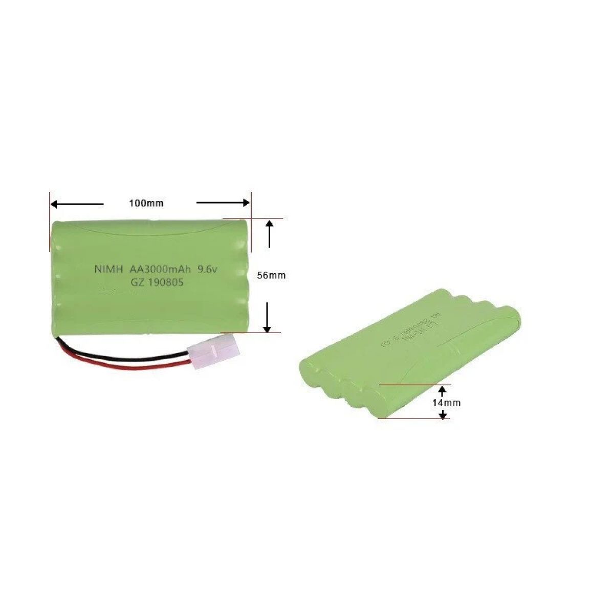 Перезаряжаемый аккумулятор Teranty 9.6V 3000mAh NiMH AA для RC игрушек, машин, танков, лодок, 5 шт. Перезаряжаемый аккумулятор Teranty 9.6V 3000mAh NiMH AA для RC игрушек, машин, танков, лодок, 5 шт.