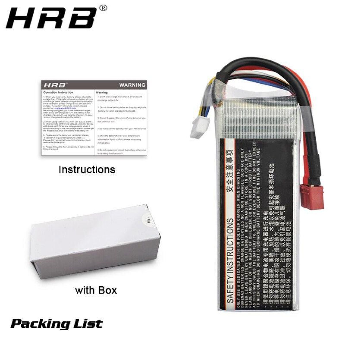 HRB 3S 11.1В 1500мАч LiPo аккумулятор 100C 90x34x22мм для квадрокоптеров, авто и самолетов HRB 3S 11.1В 1500мАч LiPo аккумулятор 100C 90x34x22мм для квадрокоптеров, авто и самолетов