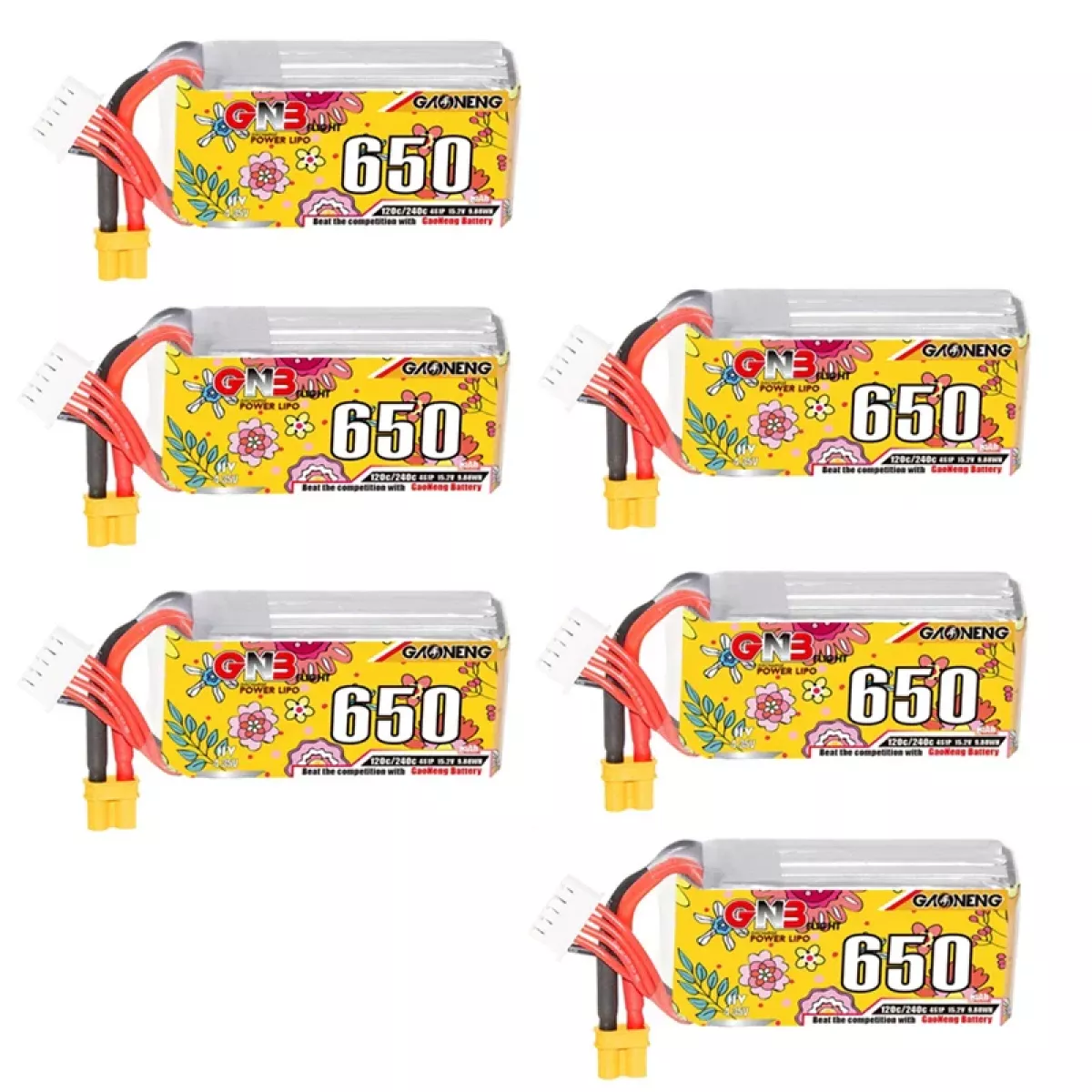 Аккумулятор GNB 4S HV 15.2В 650мАч 120C/240C LiPo для дронов с разъёмом XT30 Аккумулятор GNB 4S HV 15.2В 650мАч 120C/240C LiPo для дронов с разъёмом XT30