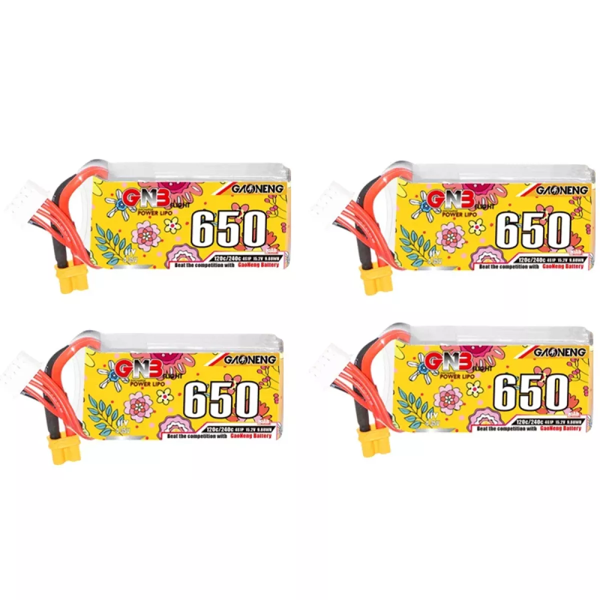 Аккумулятор GNB 4S HV 15.2В 650мАч 120C/240C LiPo для дронов с разъёмом XT30 Аккумулятор GNB 4S HV 15.2В 650мАч 120C/240C LiPo для дронов с разъёмом XT30
