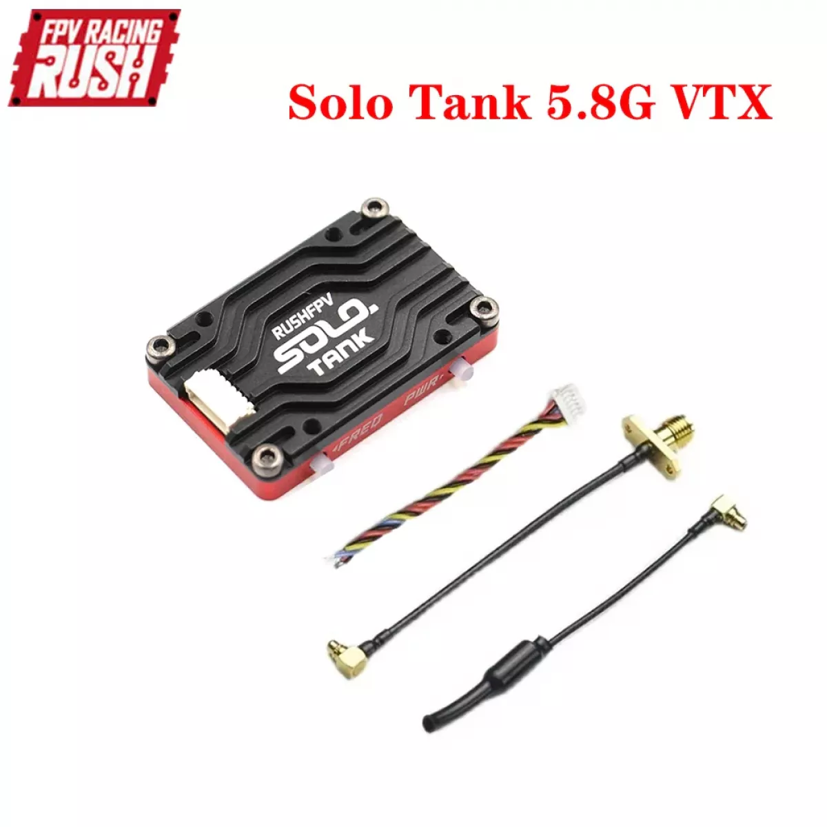 RUSHFPV RUSH TANK SOLO 1.6W 5.8G VTX 48CH, PitMode, 25/400/800/1600мВт, 2-6S, микрофон, FPV дальнего действия RUSHFPV RUSH TANK SOLO 1.6W 5.8G VTX 48CH, PitMode, 25/400/800/1600мВт, 2-6S, микрофон, FPV дальнего действия