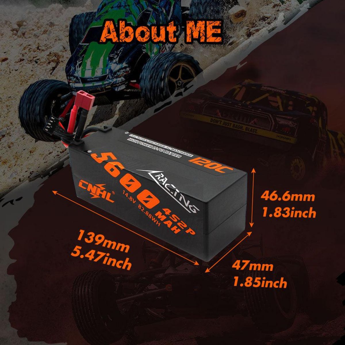 Аккумулятор CNHL 14.8V 5600mAh LiPo 4S 120C Hard Case Deans для FPV дронов, авто, багги, катеров Аккумулятор CNHL 14.8V 5600mAh LiPo 4S 120C Hard Case Deans для FPV дронов, авто, багги, катеров