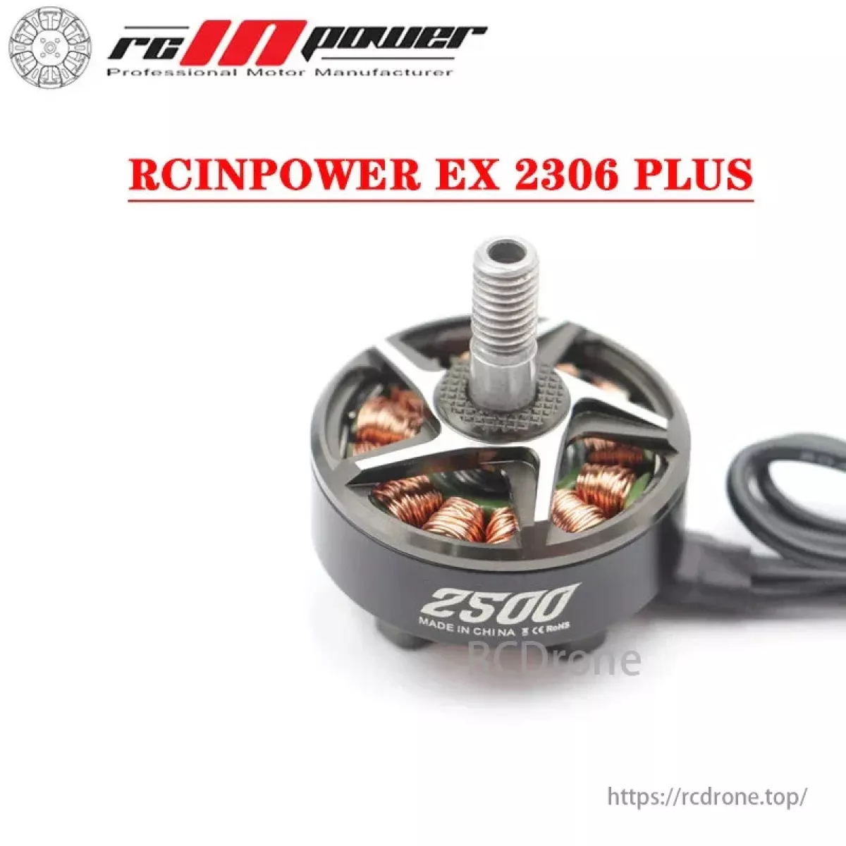 Набор 4x RCINPOWER EX2306 Plus 1800KV/2500KV/2750KV бесщеточных моторов 3–6S для 5" FPV дронов Набор 4x RCINPOWER EX2306 Plus 1800KV/2500KV/2750KV бесщеточных моторов 3–6S для 5" FPV дронов