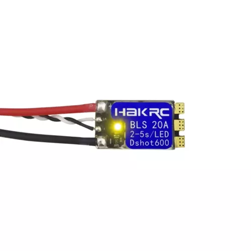 HAKRC BLS 20A BLHeli_S ESC с программируемым LED – 2–5S, DShot600, Damped Light, для FPV гонок