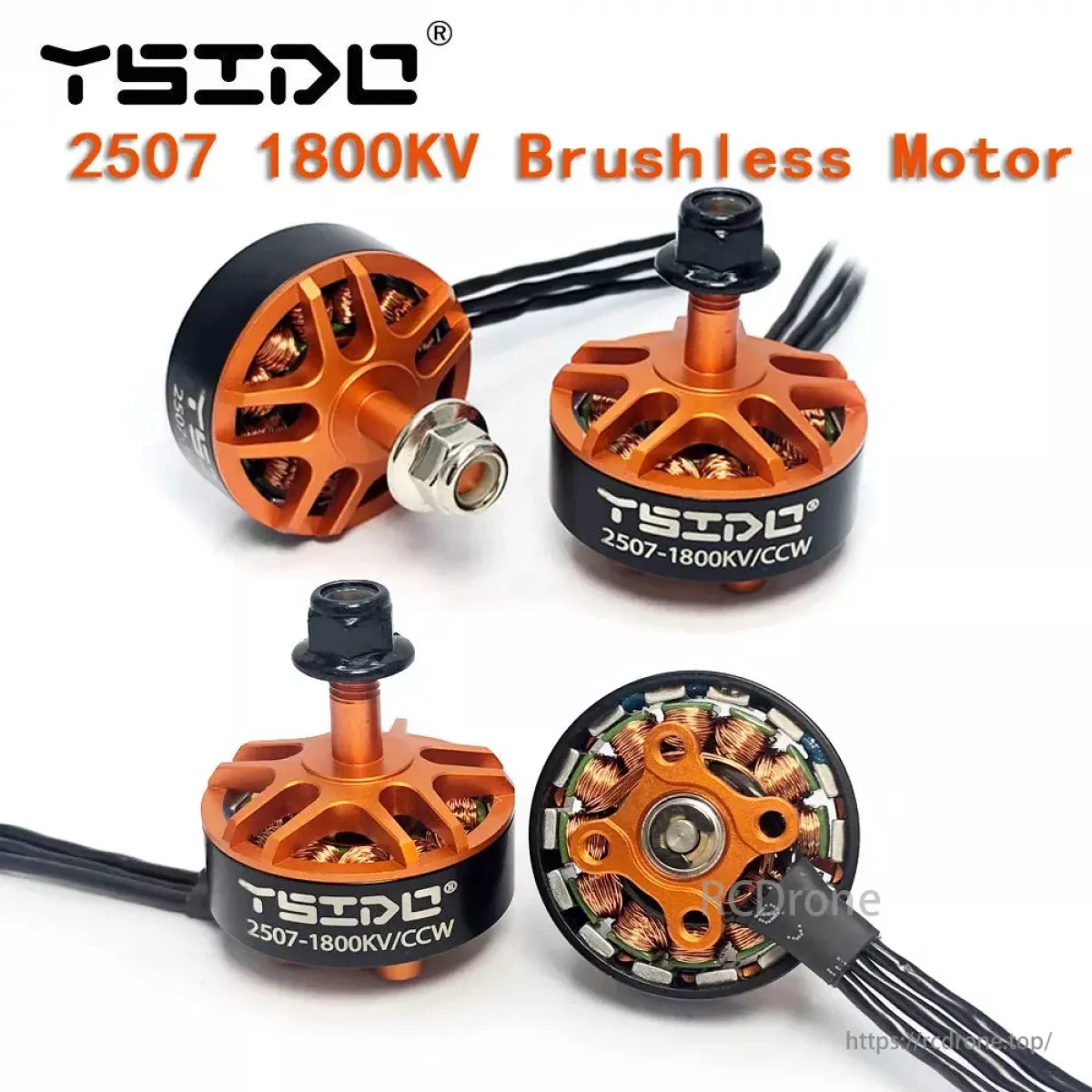 Бесщеточный мотор YSIDO 2507 1800KV 3-6S для 5" FPV дрона GEPRC Eachine Tyro129 Darwin129 Бесщеточный мотор YSIDO 2507 1800KV 3-6S для 5" FPV дрона GEPRC Eachine Tyro129 Darwin129