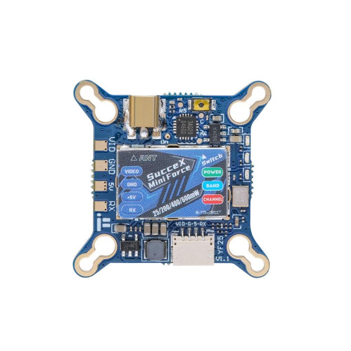 VTX iFlight SucceX Mini Force 5.8ГГц 600мВт, регулируемый, MMCX, для FPV VTX iFlight SucceX Mini Force 5.8ГГц 600мВт, регулируемый, MMCX, для FPV