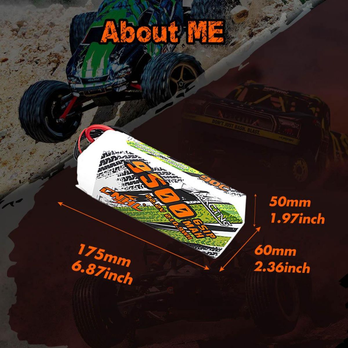 Аккумулятор CNHL Lipo 6S 22.2V 9500mAh 90C EC5 для FPV дрона, RC авто, лодок, танков, самолётов, вертолётов Аккумулятор CNHL Lipo 6S 22.2V 9500mAh 90C EC5 для FPV дрона, RC авто, лодок, танков, самолётов, вертолётов