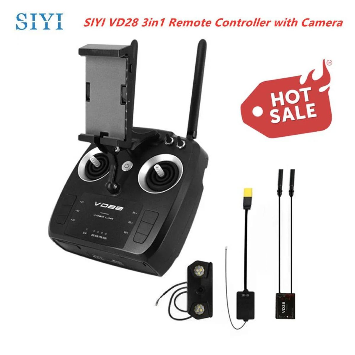 SIYI VD28 — Пульт ДУ: 8 км, цифровая FPV-камера, 4-в-1, IP67, для сельскохозяйственных дронов SIYI VD28 — Пульт ДУ: 8 км, цифровая FPV-камера, 4-в-1, IP67, для сельскохозяйственных дронов