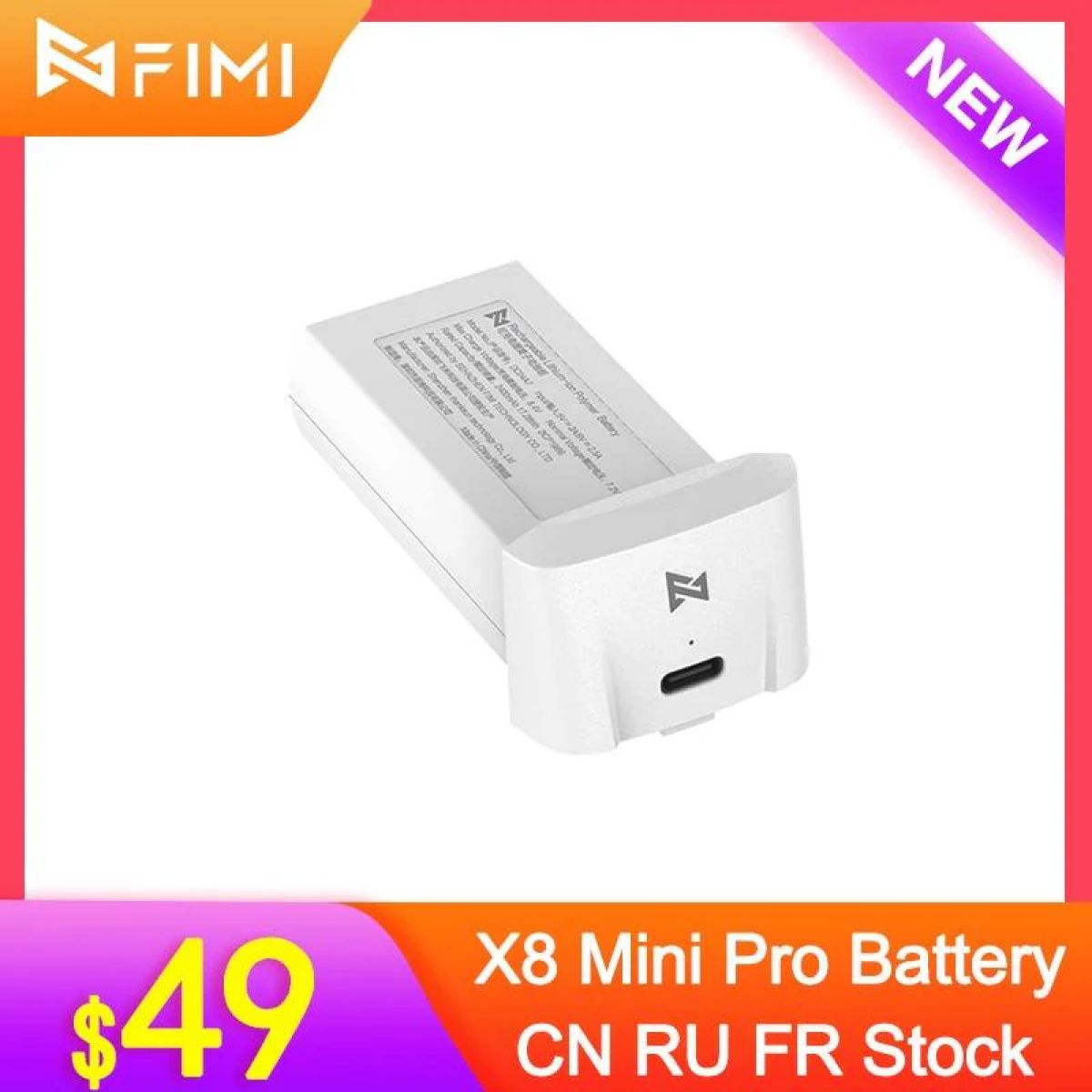 Оригинальный FIMI X8 Mini LiPo аккумулятор 2400mAh/2200mAh запасная батарея для дрона Оригинальный FIMI X8 Mini LiPo аккумулятор 2400mAh/2200mAh запасная батарея для дрона