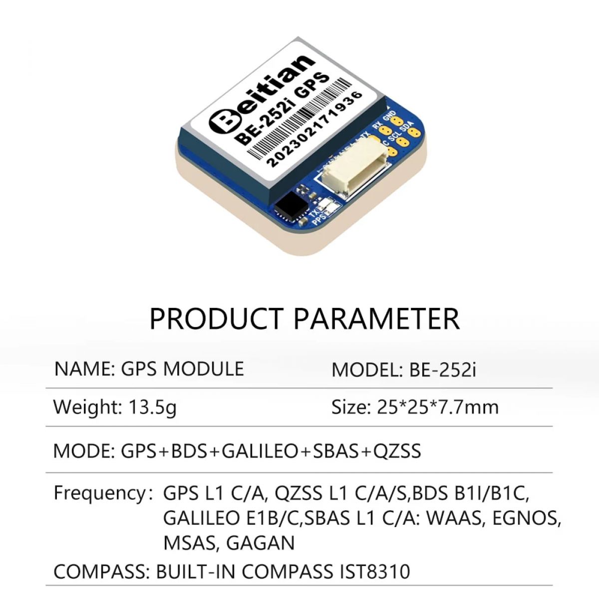 Beitian UBX-M10050 модуль GPS GNSS с антенной для FPV RC дронов PX4 PIX32, контроллер полёта Beitian UBX-M10050 модуль GPS GNSS с антенной для FPV RC дронов PX4 PIX32, контроллер полёта
