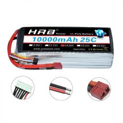 HRB Lipo аккумулятор 2S-6S 10000mAh 7.4-22.2V 25C T Deans XT60 EC5 XT90 для RC самолетов, авто, вертолетов