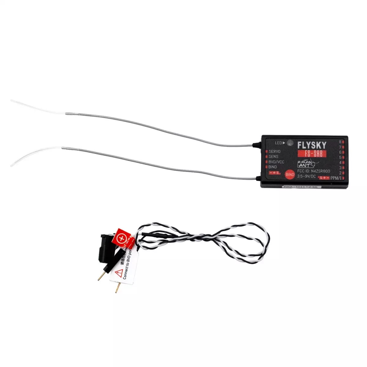 FLYSKY FS-SR8 2.4G 8CH приёмник ANT, 3.5-9В, для пульта FS-ST8, RC вертолётов, авто, катеров