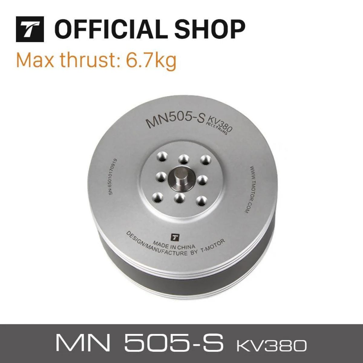 Бесщёточный мотор T-Motor MN505-S KV260/320/380, водонепроницаемый, 7 кг, для мультикоптеров Бесщёточный мотор T-Motor MN505-S KV260/320/380, водонепроницаемый, 7 кг, для мультикоптеров