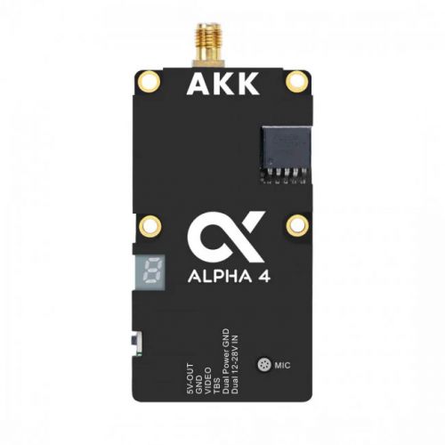 AKK Alpha 4 4W VTX — 5.8ГГц, 80 каналов, 1/2/3/4Вт, Smart Audio, FPV видеопередатчик