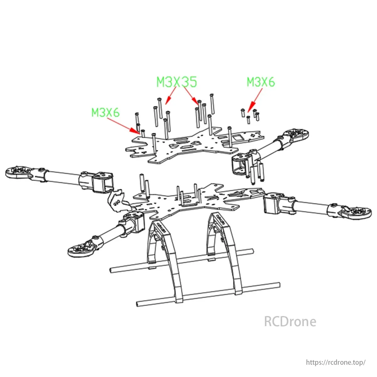 Рама FPV-дрона 15" 580 мм из карбона для дальних полетов и фристайла с повышенной стабильностью Рама FPV-дрона 15" 580 мм из карбона для дальних полетов и фристайла с повышенной стабильностью