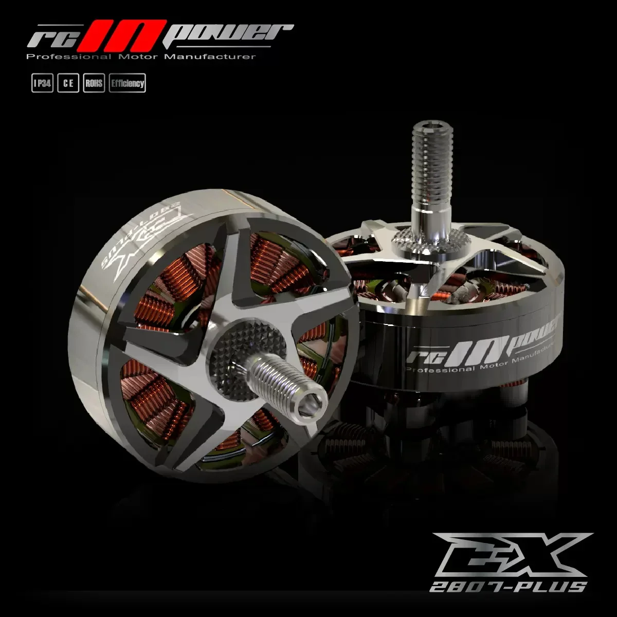 Бесколлекторный мотор RCINPOWER EX2807 1300KV 4–6S для FPV дронов 6–7″ повышенной грузоподъемности Бесколлекторный мотор RCINPOWER EX2807 1300KV 4–6S для FPV дронов 6–7″ повышенной грузоподъемности