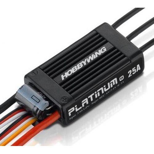 Hobbywing Platinum 25A V4 ESC — бесколлекторный регулятор скорости для FPV, дронов, вертолётов, самолётов