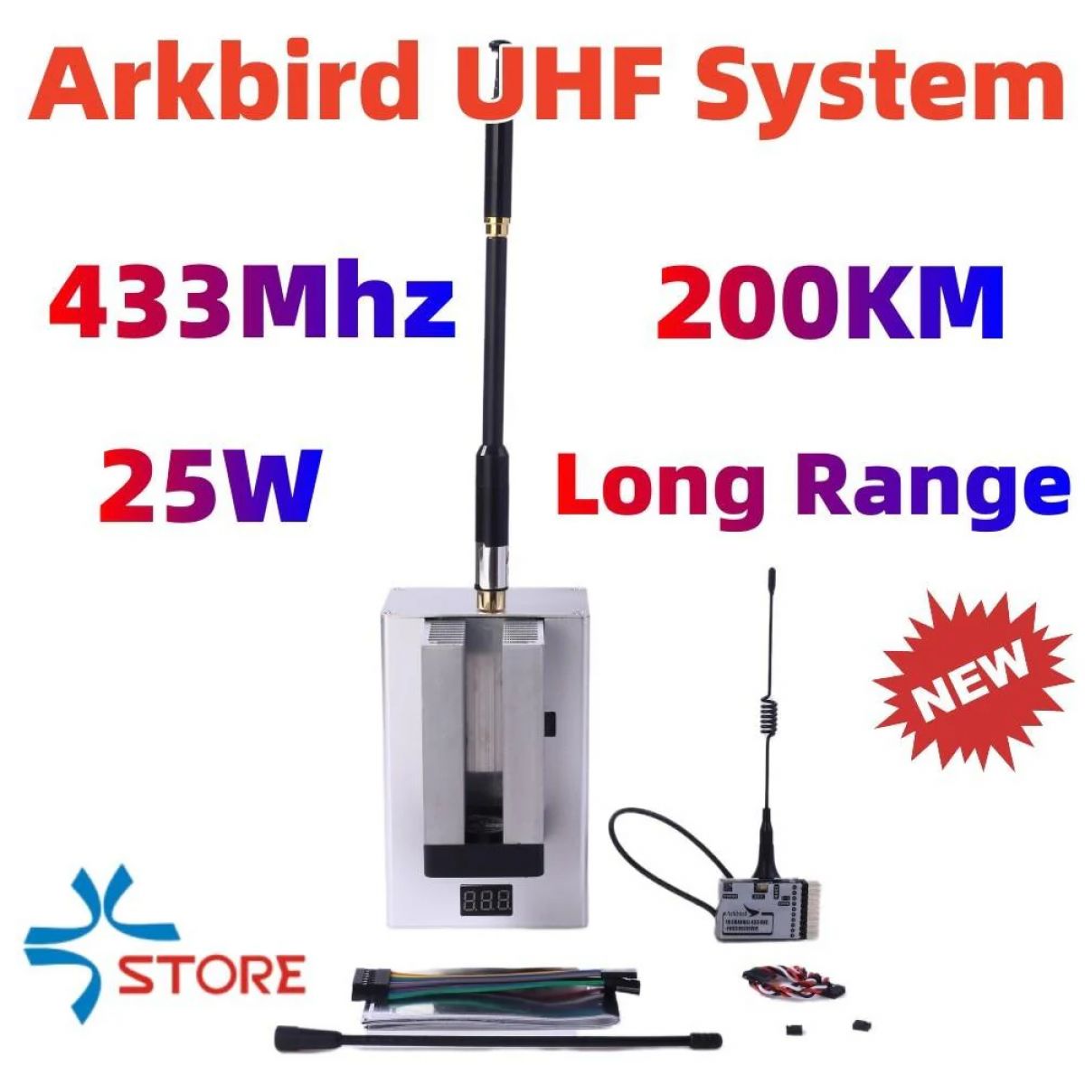 Система Arkbird UHF 25Вт 433МГц 10Каналов, дальность 200км, поддержка FPV, PIX, PX4, SN, FAST Система Arkbird UHF 25Вт 433МГц 10Каналов, дальность 200км, поддержка FPV, PIX, PX4, SN, FAST