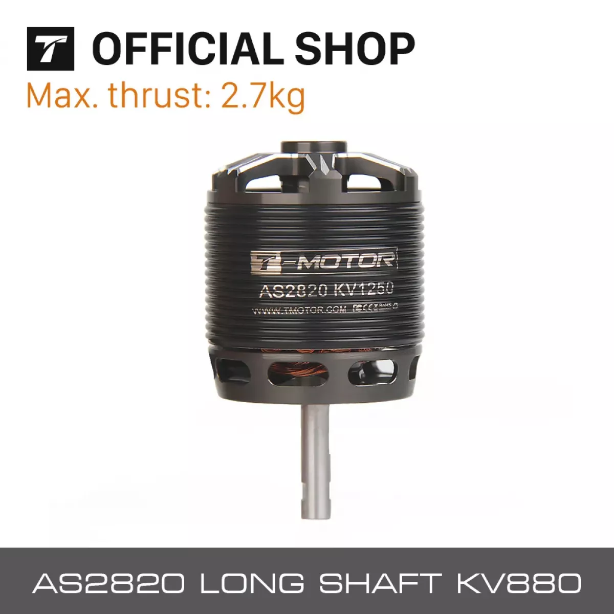 Бесщеточный мотор T-motor AS2820 Long Shaft KV880/1050/1250, 2.8КГ, для 20-30E 3D и F3A Бесщеточный мотор T-motor AS2820 Long Shaft KV880/1050/1250, 2.8КГ, для 20-30E 3D и F3A